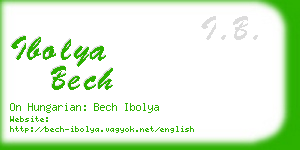 ibolya bech business card